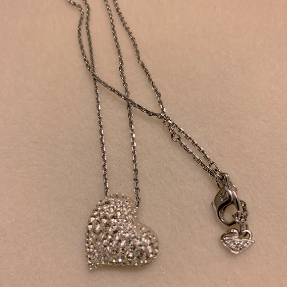 Swarovski necklace with puffy heart pendant
covered in crystals. - Picture 5 of 5